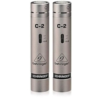 Pair of Behringer C-2 condenser microphones.